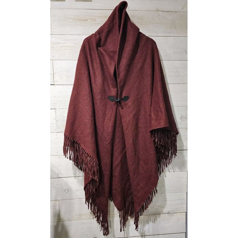 Apt. 9 Wine Colored Shaw One Size Sparkle Button Closure